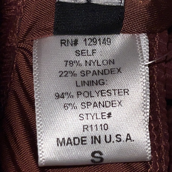 NWT Ris-K by Dippin Daisys Brown Ribbed Strapless One Piece Bandeau Swimsuit S - Picture 13 of 14